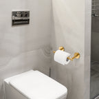Deluxe Wall Mount Pivot Arm Toilet Paper Holder Bath Hardware Accessory in Gold