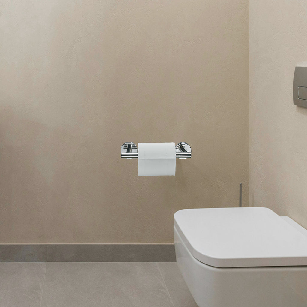 Deluxe Wall Mount Pivot Arm Toilet Paper Holder Bath Hardware Accessory in Brushed Nickel
