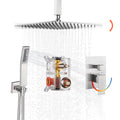 Rain Single Handle 1-Spray Shower Faucet 2.5 GPM 10 " with Valve Pressure Balance Dual Shower Heads in Brushed Nickel