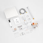 Rain Single Handle 2-Spray 10 in. Shower Faucet Handheld Combo with Valve 1.8 GPM Adjustable Dual Shower Heads in Chrome