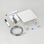 Rain Single Handle 1-Spray with Valve 1.8 GPM 12 " Shower Faucet Pressure Balance Dual Shower Heads in Chrome