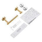 Deluxe Wall Mount Pivot Arm Toilet Paper Holder Bath Hardware Accessory in Gold