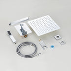 Rain Single Handle 1-Spray Shower Faucet 2.5 GPM 10 " with Valve Pressure Balance Dual Shower Heads in Chrome