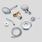 4.7 " Single Handle 5-Spray Shower Faucet Kit Handheld Combo with Valve 1.8 GPM Adjustable Dual Shower Heads in Chrome