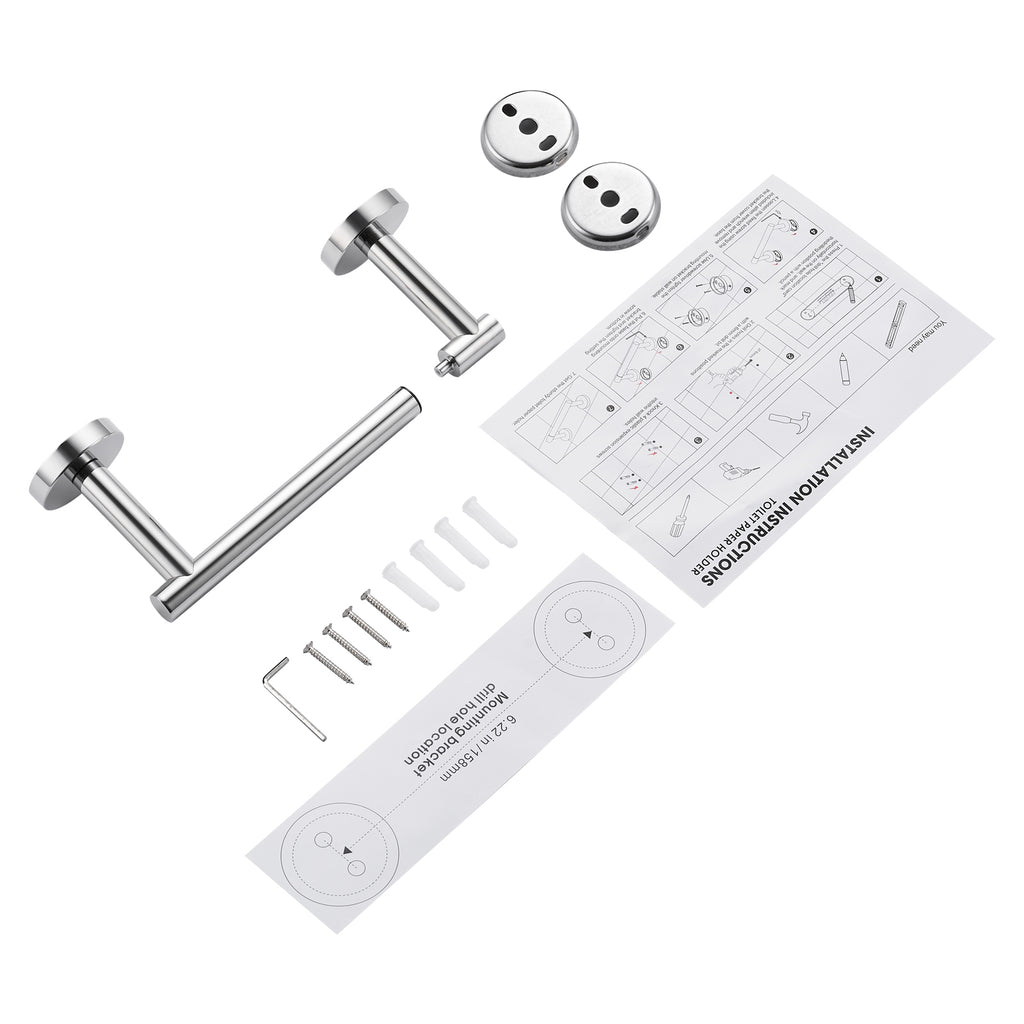 Deluxe Wall Mount Pivot Arm Toilet Paper Holder Bath Hardware Accessory in Chrome
