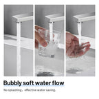 Square Single Handle Single Hole Bathroom Faucet in Brushed Nickel