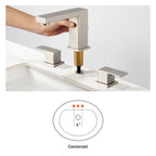 304 stainless steel 8 in. Widespread Double Handle Bathroom Faucet with Drain Kit Included in Brushed Nickel