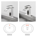 Arc Waterfall Single Handle Single Hole Bathroom Faucet with Drain Kit Includedin Brushed Nickel