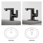 Single Handle Single Hole Low Arc Bathroom Faucet With Metal Pop Up Drain Assembly Swivel Sink Faucet in Matte Black