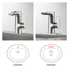 Single Handle Single Hole Low Arc Bathroom Faucet With Metal Pop Up Drain Assembly Swivel Sink Faucet in Brushed Nickel