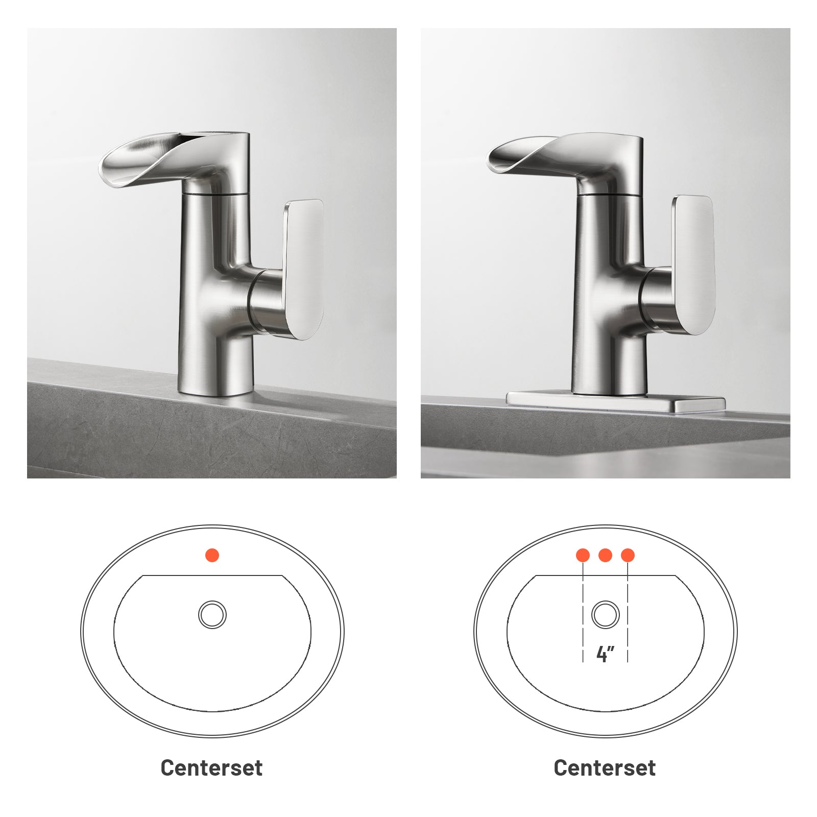 Single Handle Single Hole Low Arc Bathroom Faucet With Metal Pop Up Drain Assembly Swivel Sink Faucet in Brushed Nickel
