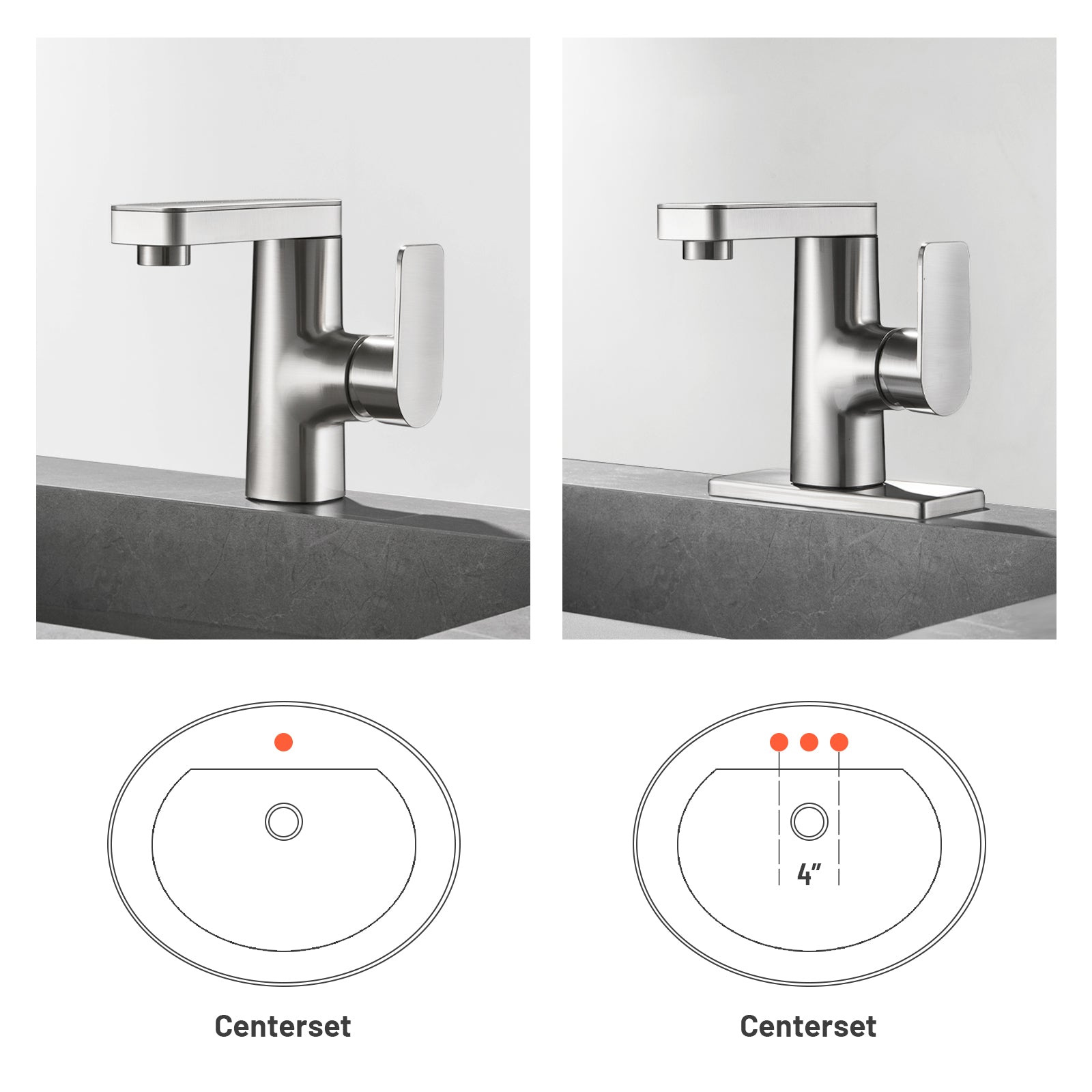 Single Handle Single Hole Low Arc Bathroom Faucet With Metal Pop Up Drain Assembly Swivel Sink Faucet in Brushed Nickel