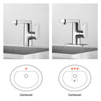 Single Handle Single Hole Low Arc Bathroom Faucet With Metal Pop Up Drain Assembly Swivel Sink Faucet in Chrome