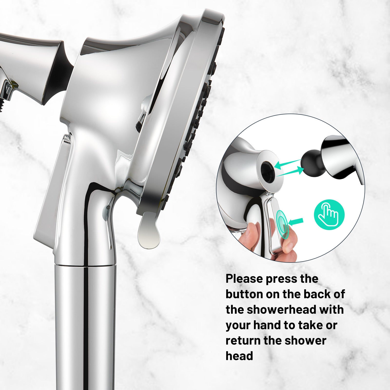 Rainfull 7-Spray Handheld Shower Faucet Kit with Valve 1.8 GPM and 4.9 in. Adjustable Filtered Shower Head in Chrome