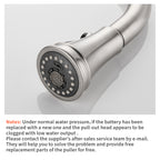 Touchless Single Handle Gooseneck Pull Down Sprayer Kitchen Faucet with Deckplate Pull Out Sink Faucet in Brushed Nickel