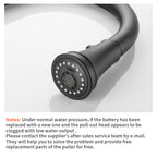 Touchless Single Handle Gooseneck Pull Down Sprayer Kitchen Faucet with Deckplate Pull Out Sink Faucet in Black