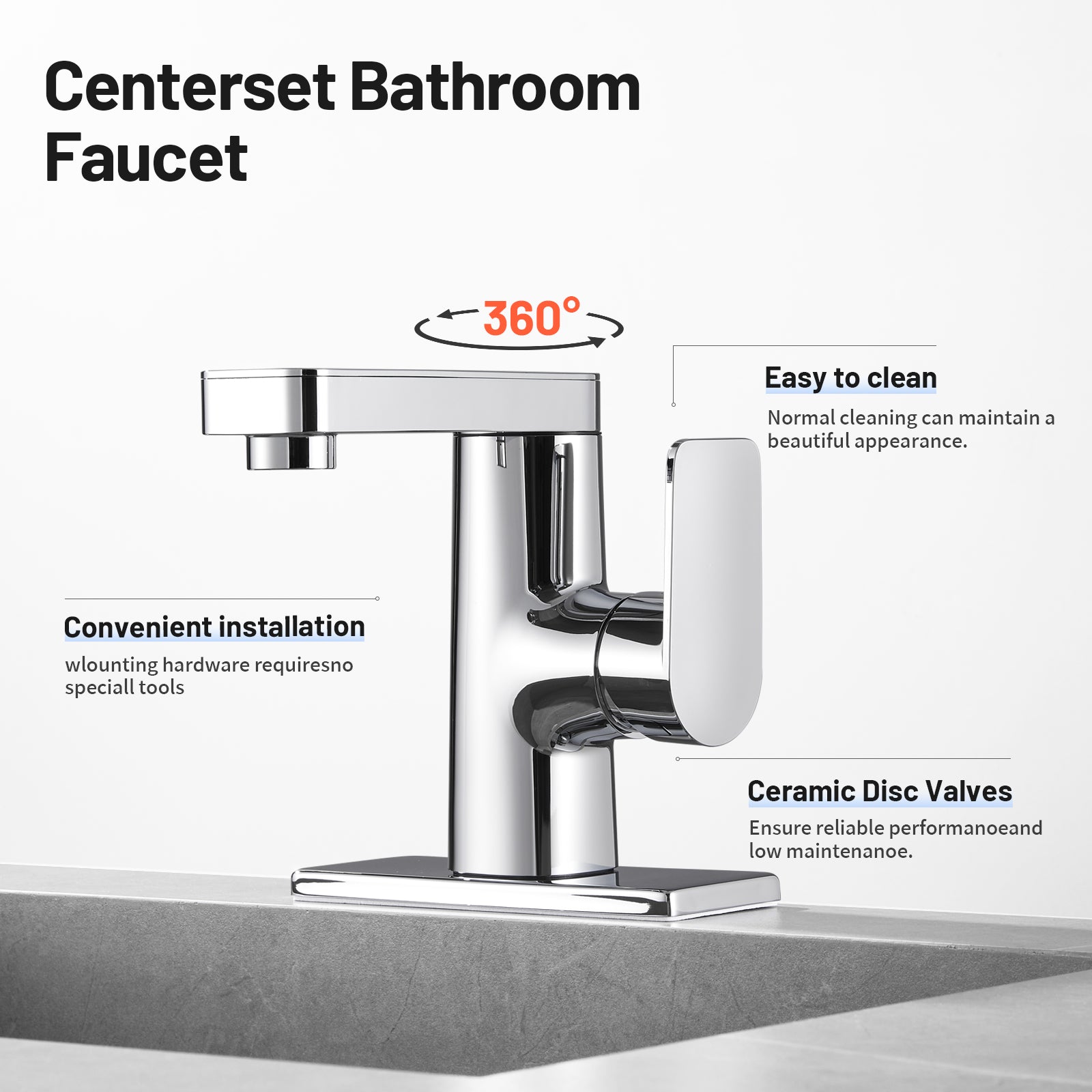 Single Handle Single Hole Low Arc Bathroom Faucet With Metal Pop Up Drain Assembly Swivel Sink Faucet in Chrome