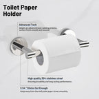 Deluxe Wall Mount Pivot Arm Toilet Paper Holder Bath Hardware Accessory in Chrome
