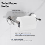 Deluxe Wall Mount Pivot Arm Toilet Paper Holder Bath Hardware Accessory in Brushed Nickel