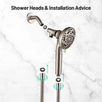 Rain 7-Spray Handheld Shower Faucet Kit with Valve 1.8 GPM and 4.9 in. Adjustable Filtered Shower Head in Brushed Nickel