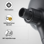 4.7 " Single Handle 5-Spray Shower Faucet Kit Handheld Combo with Valve 1.8 GPM Adjustable Dual Shower Heads in Black
