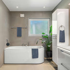 Modern 6-Pieces Bath Hardware Set with Towel Ring Toilet Paper Holder Towel Hook and Towel Bar in Brushed Nickel