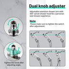 Magnetic 2-in-1 5-Spray  Adjustable Dual Shower Heads Wall Mount Fixed and Handheld Shower Head 2.5 GPM in Chrome