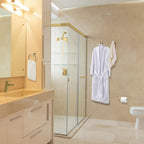 Modern 6-Pieces Stainless Steel Bath Hardware Set with Towel Ring Toilet Paper Holder Towel Hook and Towel Bar in Gold