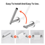 Deluxe Wall Mount Pivot Arm Toilet Paper Holder Bath Hardware Accessory in Brushed Nickel