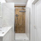 Rainfall Shower Head Combo 6-Spray 12 in. Wall Mount Dual Shower Heads and Handheld Head with 1.8 GPM in Brushed Nickel