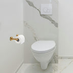 Deluxe Wall Mount Pivot Arm Toilet Paper Holder Bath Hardware Accessory in Gold