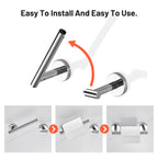 Deluxe Wall Mount Pivot Arm Toilet Paper Holder Bath Hardware Accessory in Chrome