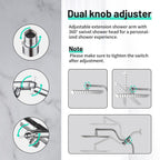 Rainfull 2-in-1 9-Spray Patterns Adjustable Wall Mount Shower Head with Filter 2.5 GPM and Handheld Shower Head in Chrome