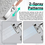 Magnetic 2-in-1 5-Spray  Adjustable Dual Shower Heads Wall Mount Fixed and Handheld Shower Head 2.5 GPM in Chrome
