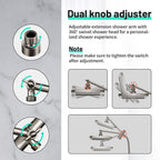 Rainfull 2-in-1 8-spray with 1.8 GPM 12 in.  Wall Mount Dual Shower Head and Handheld Shower Head in Brushed Nickel
