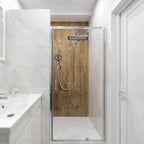 Rainfall Shower Head Combo 6-Spray 12 in. Wall Mount Dual Shower Heads and Handheld Head with 1.8 GPM in Brushed Nickel