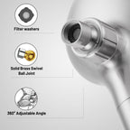Rain 5-Spray Handheld Shower Combo Shower Faucet with Valve 1.8 GPM 4.7 " Adjustable Dual Shower Heads in Brushed Nickel