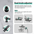 Rainfull 2-in-1 8-Spray Patterns with 1.8 GPM 12 in. Wall Mount Dual Shower Head and Handheld Shower Head in Black