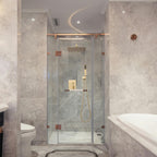 Rain Single Handle 2-Spray 10 in. Shower Faucet Handheld Combo with Valve 1.8 GPM Adjustable Dual Shower Heads in Gold