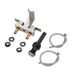 Waterfall 304 stainless steel 4 in. Centerset Double Handle Bathroom Faucet with Drain Kit Included in Brushed Nickel