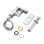 Single Handle Single Hole Low Arc Bathroom Faucet With Metal Pop Up Drain Assembly Swivel Sink Faucet in Chrome