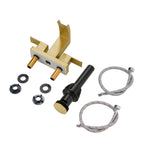 304 stainless steel 4 in. Centerset Double Handle Bathroom Faucet with Drain Kit Included in Gold