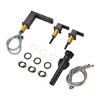 304 stainless steel 8 in. Widespread Double Handle Bathroom Faucet with Drain Kit Included in Oil Rubbed Bronze