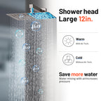 10 " Single Handle 2-Spray Shower Faucet Handheld Combo with Valve 1.8GPM Adjustable Dual Shower Head in Brushed Nickel