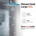 Rain Single Handle 2-Spray 10 in. Shower Faucet Handheld Combo with Valve 1.8 GPM Adjustable Dual Shower Heads in Chrome