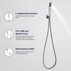 Rain Single Handle 1-Spray Shower Faucet 2.5 GPM 10 " with Valve Pressure Balance Dual Shower Heads in Brushed Nickel