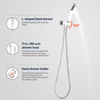 Rain Single Handle 2-Spray 10 in. Shower Faucet Handheld Combo with Valve 1.8 GPM Adjustable Dual Shower Heads in Chrome