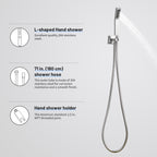 Rain Single Handle 1-Spray with Valve 1.8 GPM 12 " Shower Faucet Pressure Balance Dual Shower Heads in Chrome