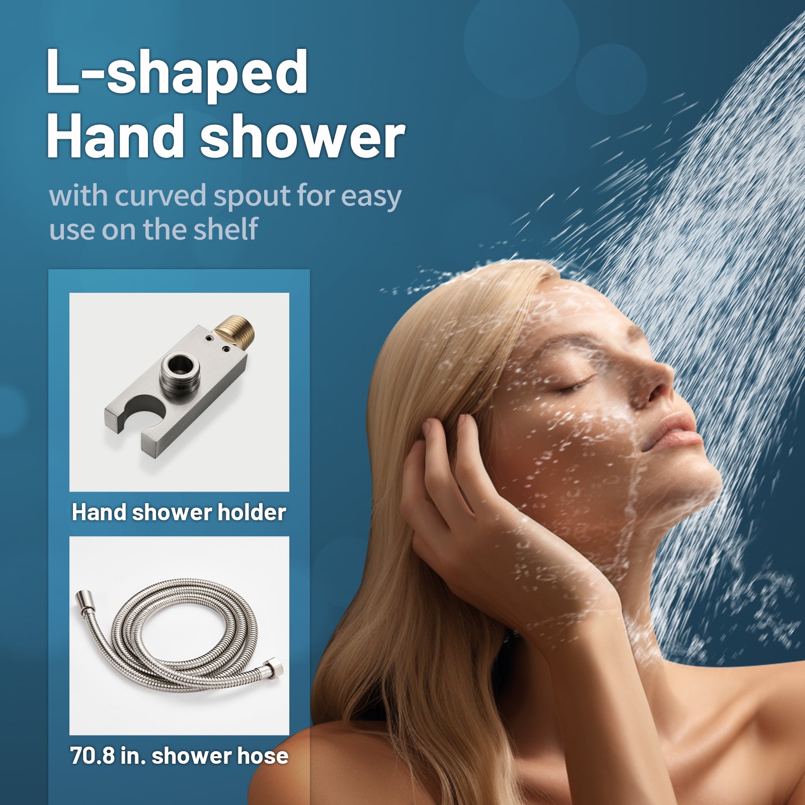 Rain Single Handle 1-Spray Tub Shower Faucet 2.5 GPM Handheld Combo with Valve 10 in. Pressure Balance in Brushed Nickel