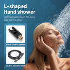 Rain Single Handle 1-Spray Tub Shower Faucet Handheld Combo with Valve 1.8 GPM 12 in. Adjustable shower Head in Black